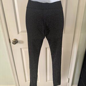 NWT GBG Los Angeles Shinia Shimmer Black Dot Leggings XS Metallic Sparkle